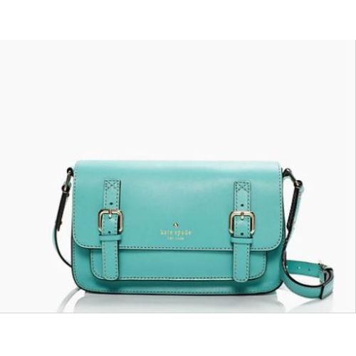 Kate Spade Essex Scout Leather Crossbody Messenger Bag Caribbean Blue