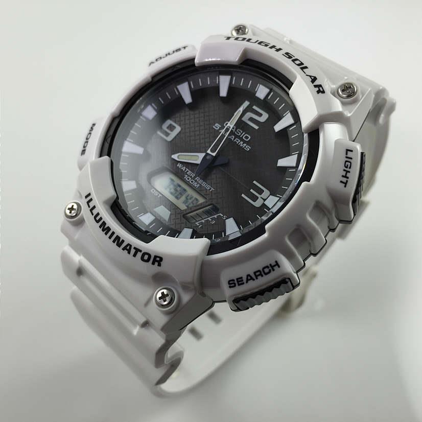 Men`s White Casio Tough Solar Power Sports Watch AQS810WC-7AV AQS810WC-7A