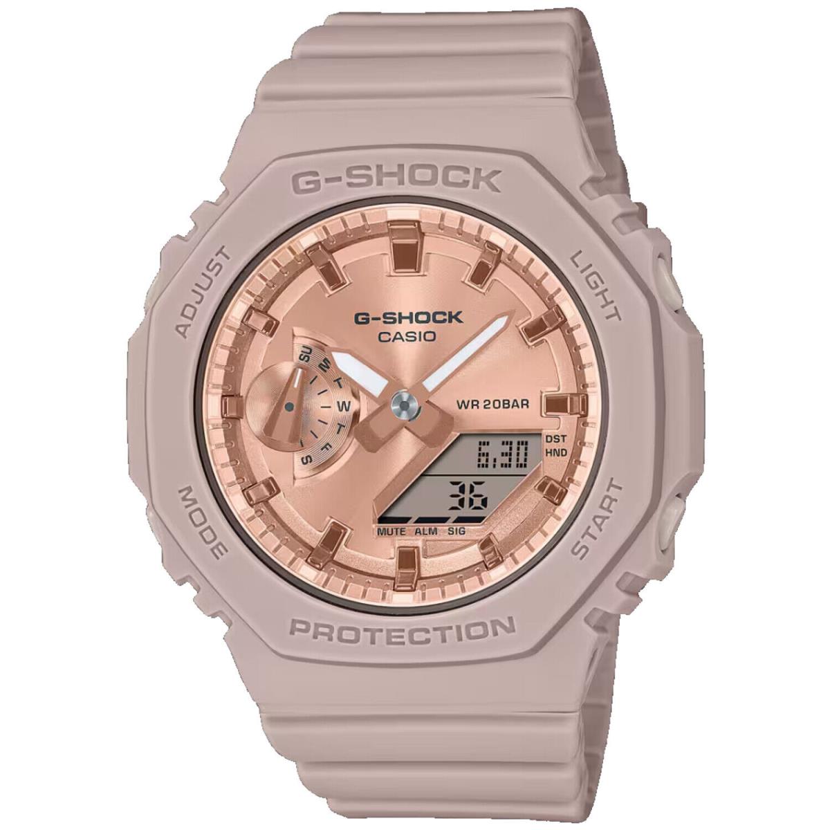 Casio Women`s G-shock GMAS-2100 Series Rose Gold Dial Watch - GMAS2100MD-4A