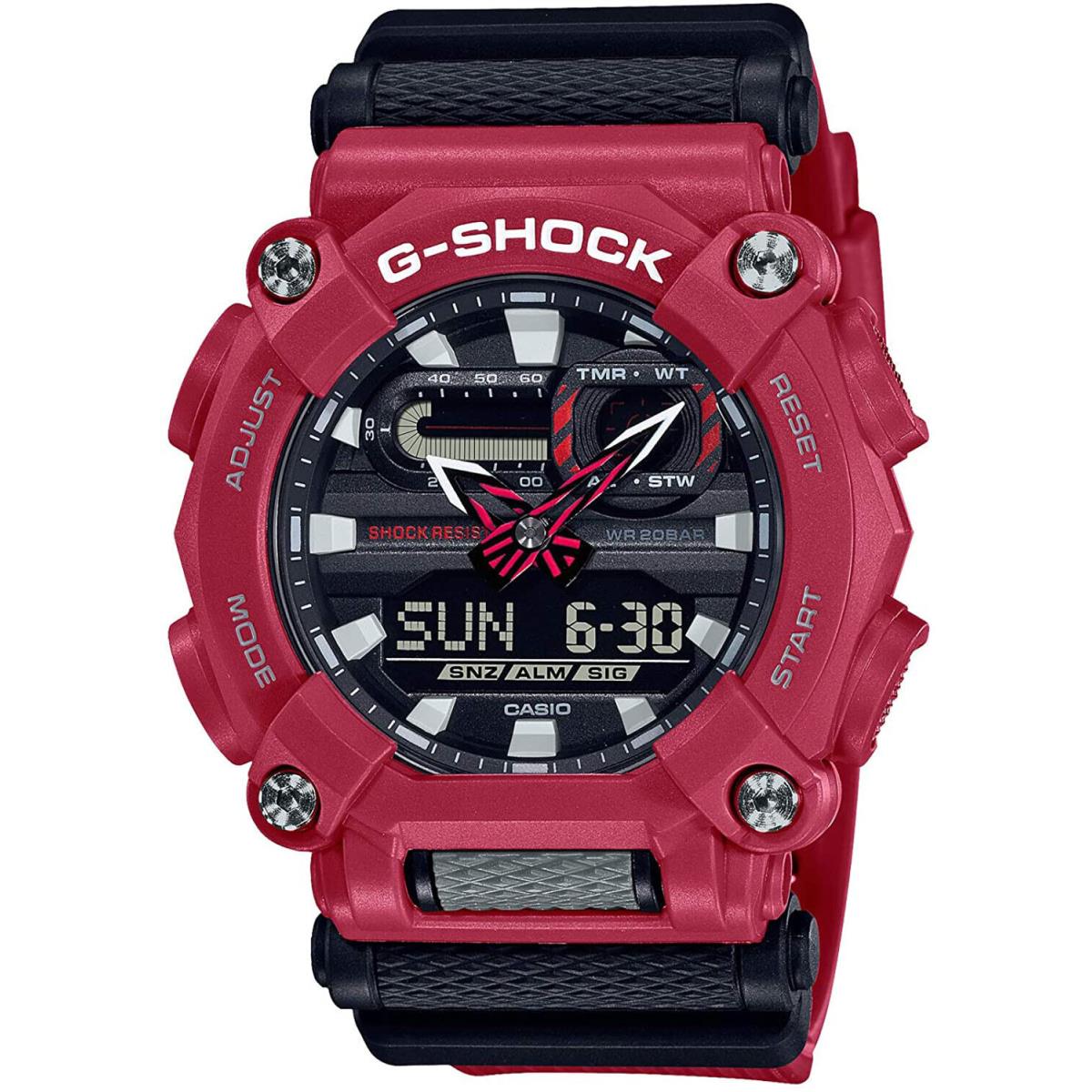 Rotary Casio G-shock Heavy Duty Analog-digital Black Red Mens Watch GA900-4A