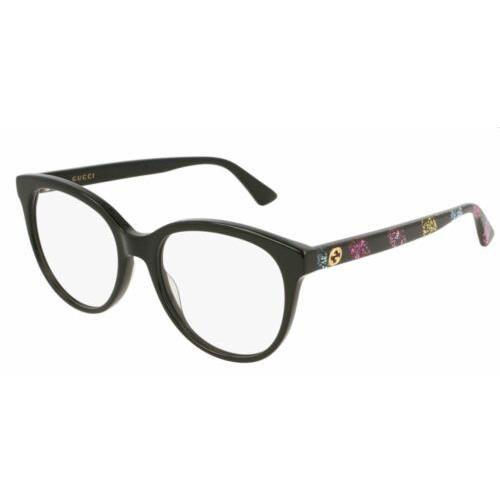 Gucci GG0329O 004 Black Round Women`s 53 mm Eyeglasses