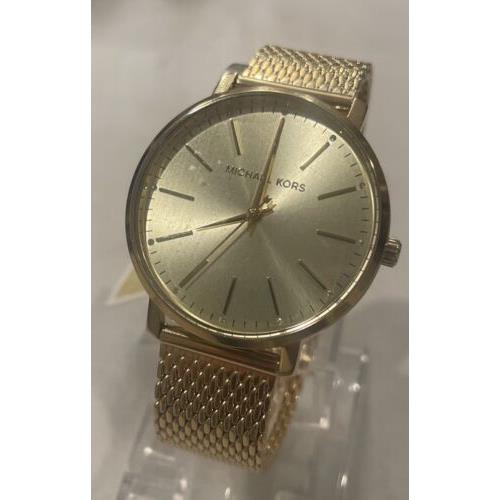 Michael Kors Mk4339 Ladies Gold Mesh Elegant Dress Thin Watch Discount - Band: Gold
