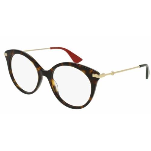 Gucci GG0109O 002 Havana Round Women`s 50 mm Eyeglasses