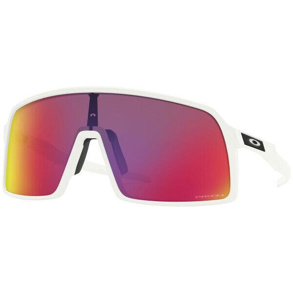 Oakley Sutro Prizm Road Lens Matte White Frame Sunglasses OO9406-06 37 - White Frame, Purple Lens