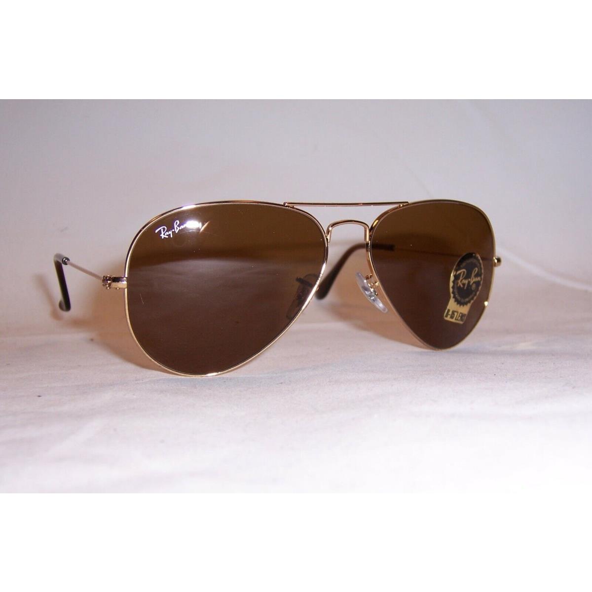 Ray Ban Aviator Sunglasses 3025 001/33 Gold/brown 62MM