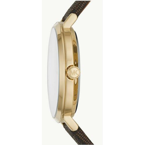 Michael Kors Jayne Three-hand Gold-tone Alloy Watch Mk7129 in Brown Womens Accessories Watches 