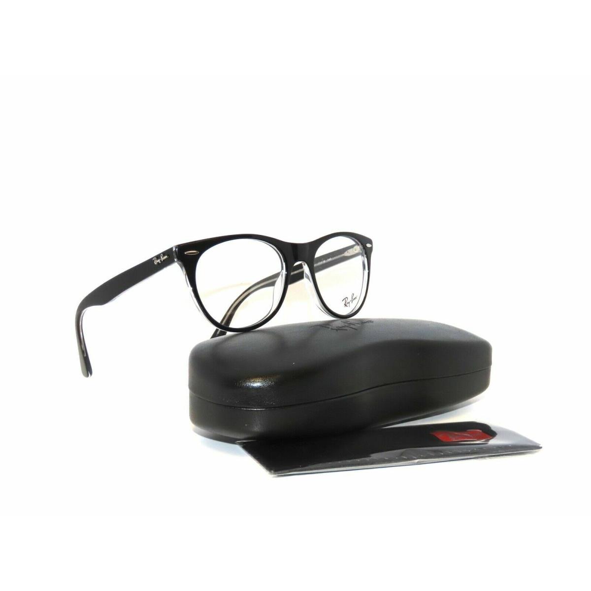 Ray-ban RB 2185-VF 2034 Black ON Clear Authenti Eyeglasses Frame 52-18