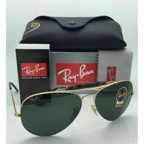 Ray-ban Sunglasses Outdoorsman II RB 3029 181 Aviator Gold Frame w/G15 Green