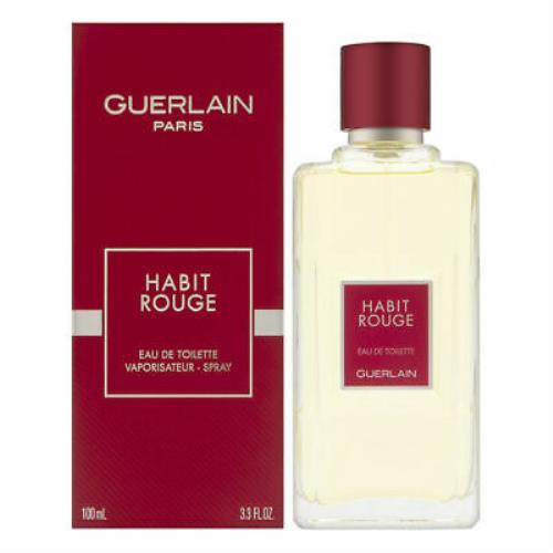 Habit Rouge by Guerlain For Men 3.3 oz Eau de Toilette Spray