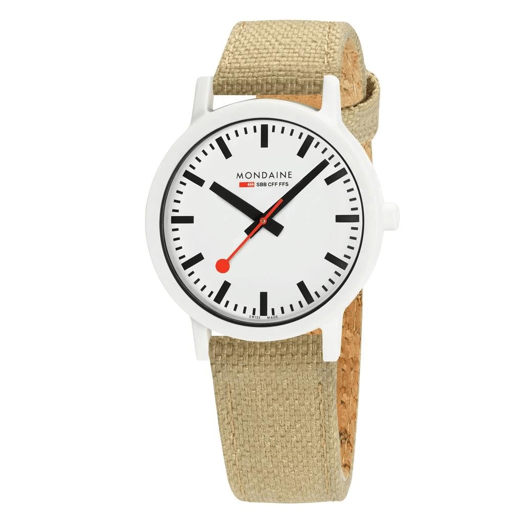 Mondaine Essence Eco-friendly Large White Case Unisex Watch MS1.41110.LS