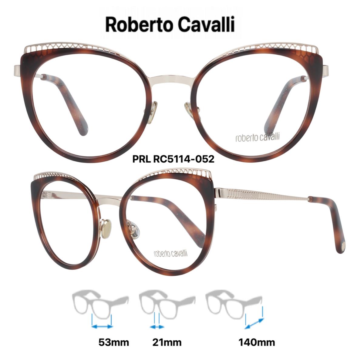 Roberto Cavalli RC5114 Women`s Eyeglass Frames Multiple Colors Size 53MM RC5114-052 (Havana)