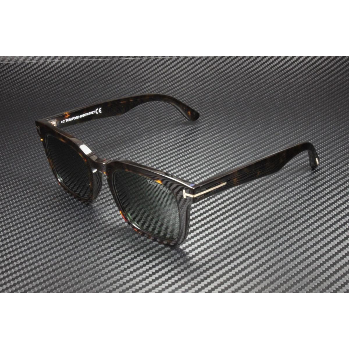 Tom Ford Dax FT0751 52N Dark Havana Green 50 mm Men`s Sunglasses - Frame: Brown, Lens: Green