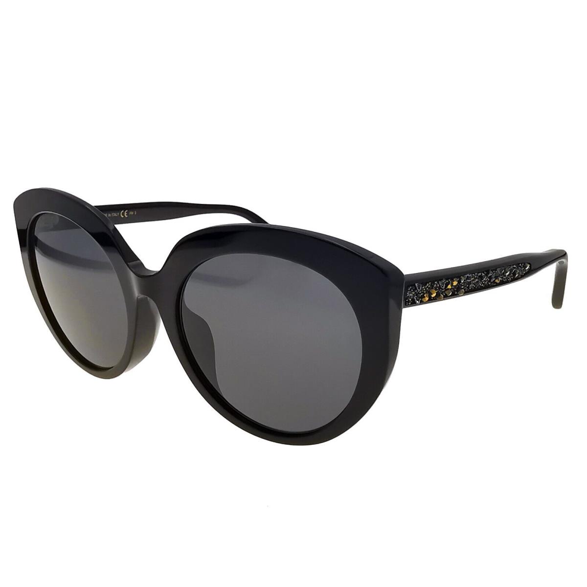 Jimmy Choo Sunglasses Etty/f/s 807IR Black Cat Eye w Crystal Temples Hot Style