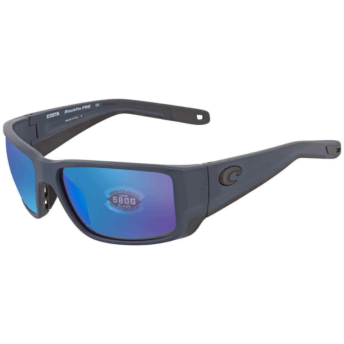 Costa Del Mar Blackfin Pro Blue Mirror Polarized Glass Men`s Sunglasses 6S9078 - Frame: Blue, Lens: Blue