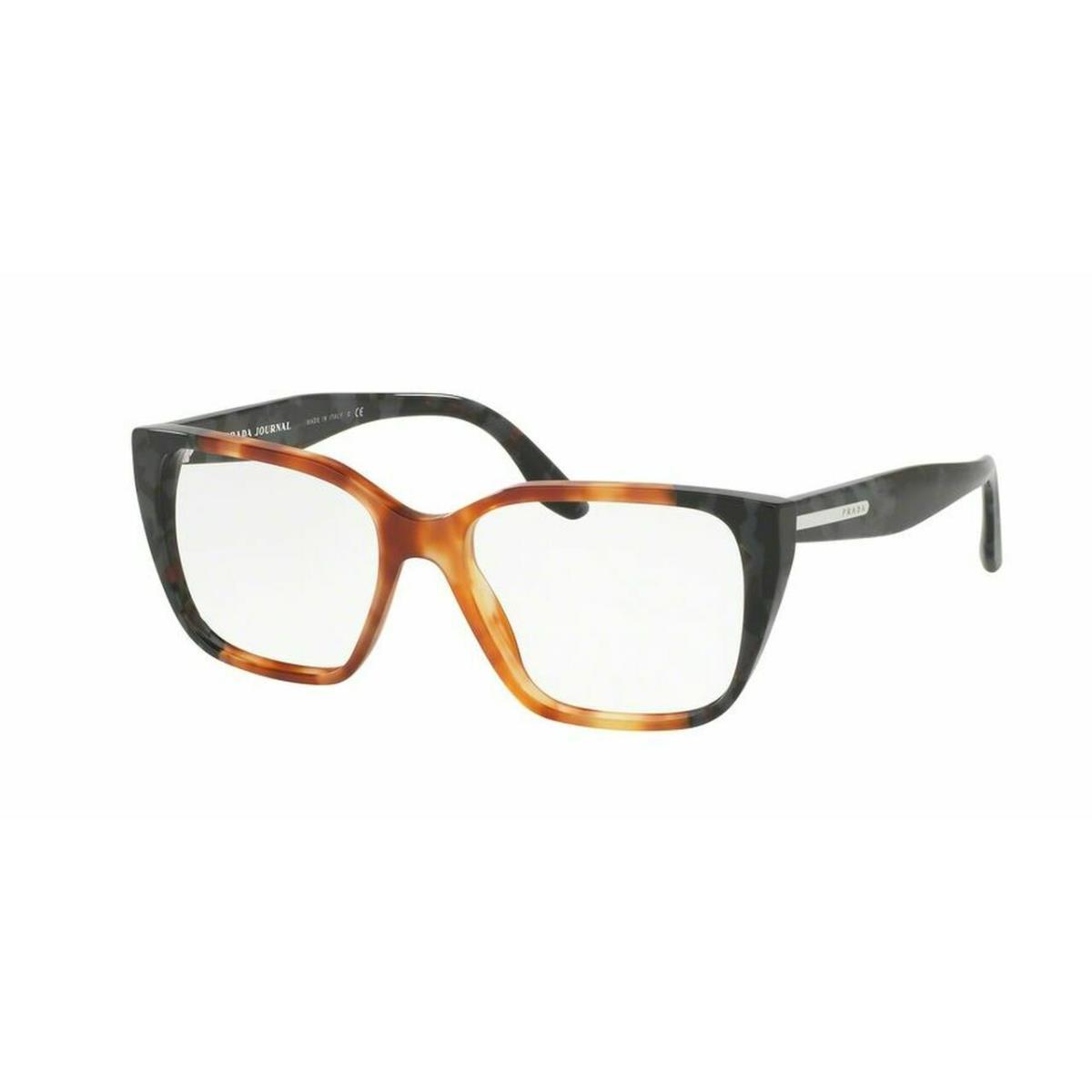 Prada Square Light Havana U6L1O1 Plastic Frame Women`s Eyewear 0PR 08TV