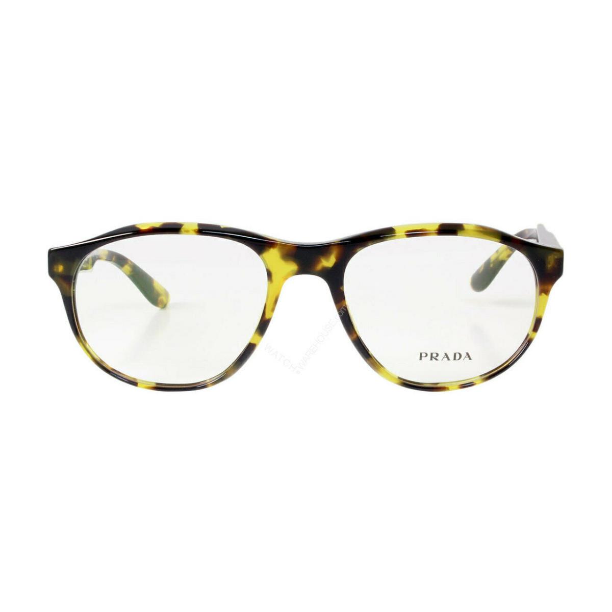 Prada Round Yellow Havana Full Rim Frame Women`s Eyewear 0PR 12SV