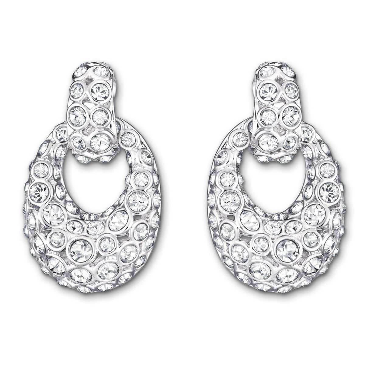 Swarovski Women`s Earrings Rarely Oval Drop with Crystal Rhodium Plated 5005866