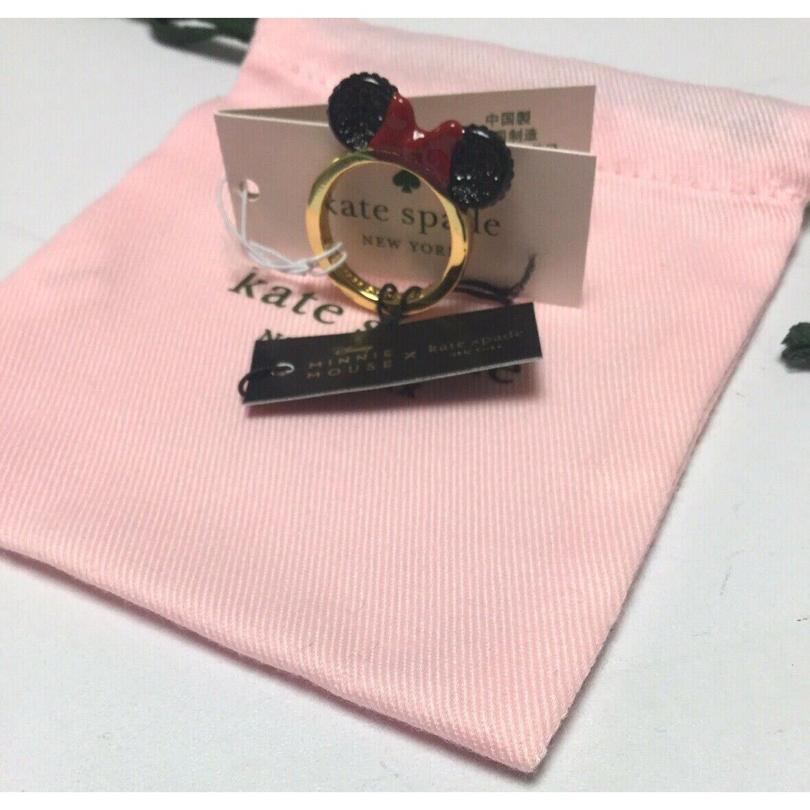 Kate Spade New York Disney x Minnie Mouse Ring Size 7 w/ KS Dust Bag New