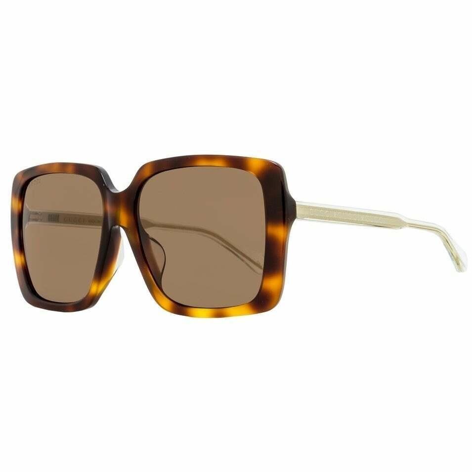 Gucci Sunglasses GG0567SA 002 Havana Crystal/brown Lens 58mm