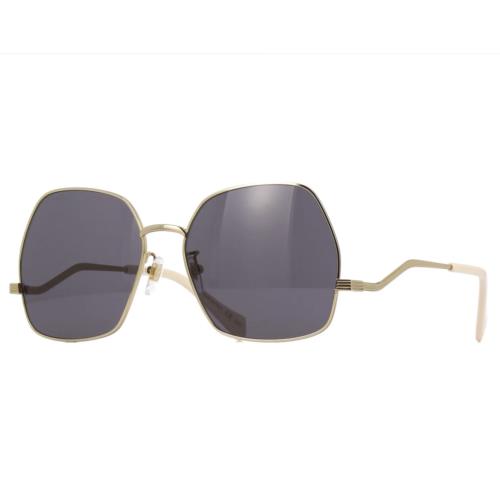 Gucci GG0972S 001 Sunglasses Gold Frame Dark Grey Lenses 60mm