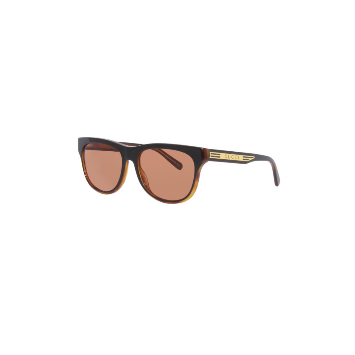 Gucci GG0980S 002 Sunglasses Men`s Brown/orange Lenses Rectangular 55mm