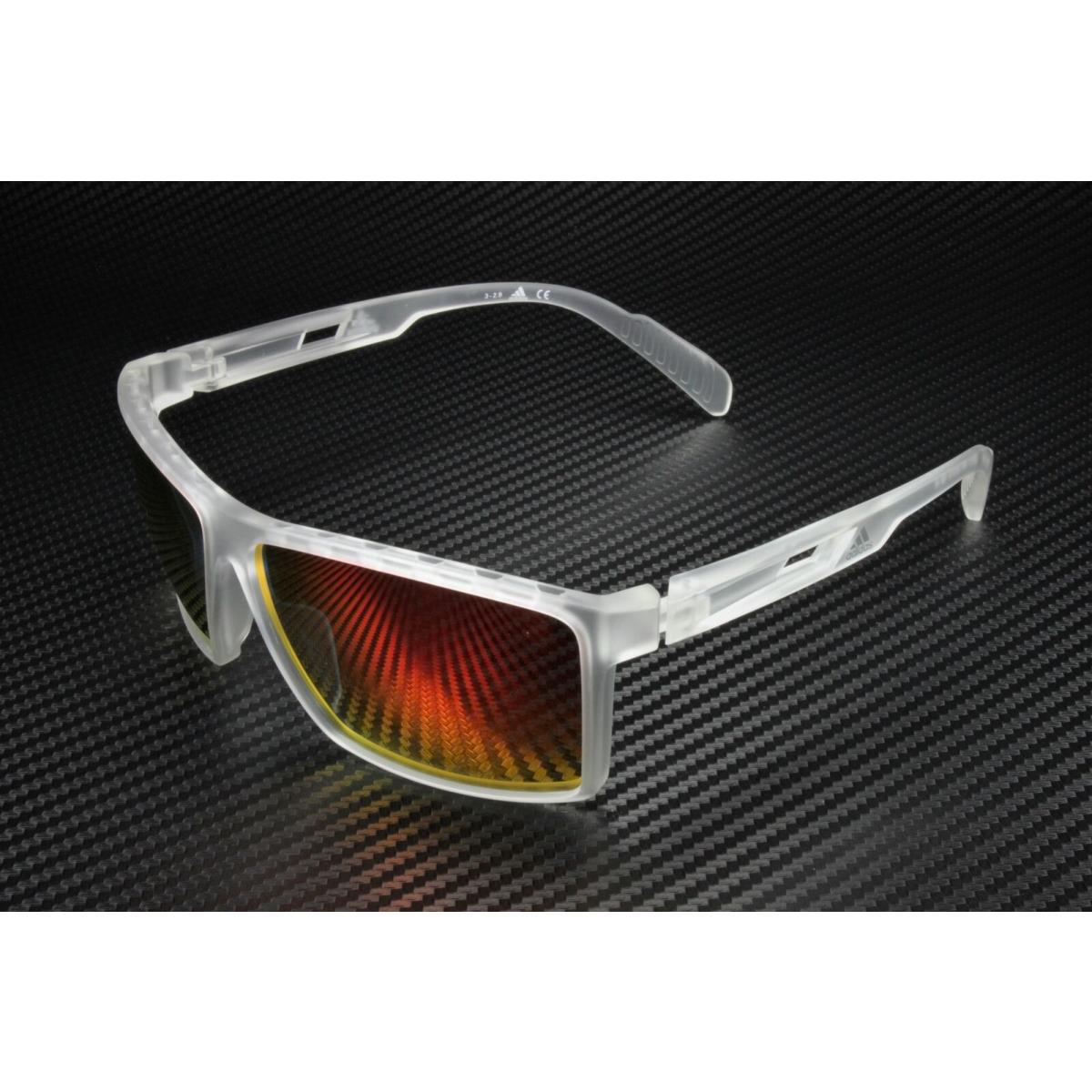 Adidas Sport SP0010 26G Crystal Brown Mirror Injected 63 mm Men`s Sunglasses
