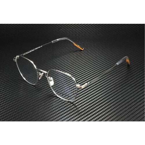 Ermenegildo Zegna EZ5207 016 Shiny Palladium Clr Titanium 50 mm Men`s Eyeglasses