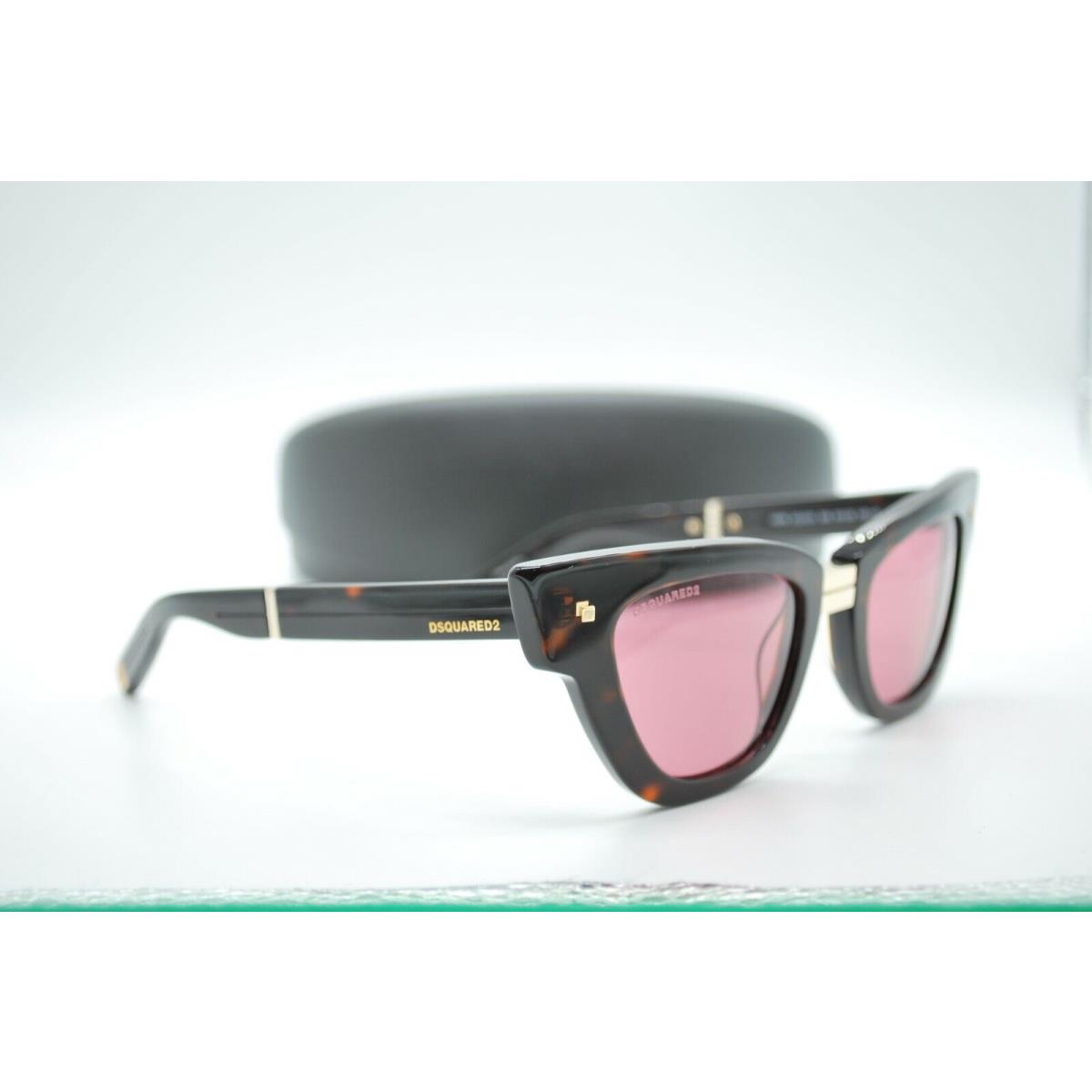 DSQUARED2 DQ 0331 52S Black Pink Frame Sunglasses 50-22