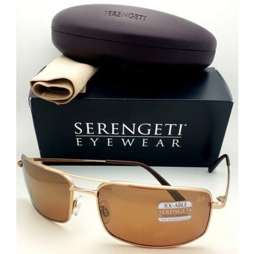 Serengeti Sunglasses Treviso 8484 Gold Driver Photochromic Polarized Lenses