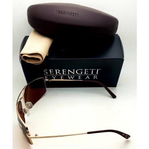 Serengeti sunglasses  - Satine Gold Frame, Brown Lens