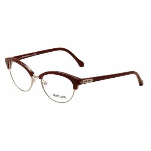 Roberto Cavalli Eyeglasses Anonyme RC0764 069 Burgundy/silver Optical Frame 53mm