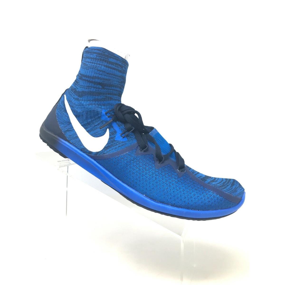 Nike Zoom Victory 4 XC Blue Spike Flyknit Cross Country Running Shoes Mens