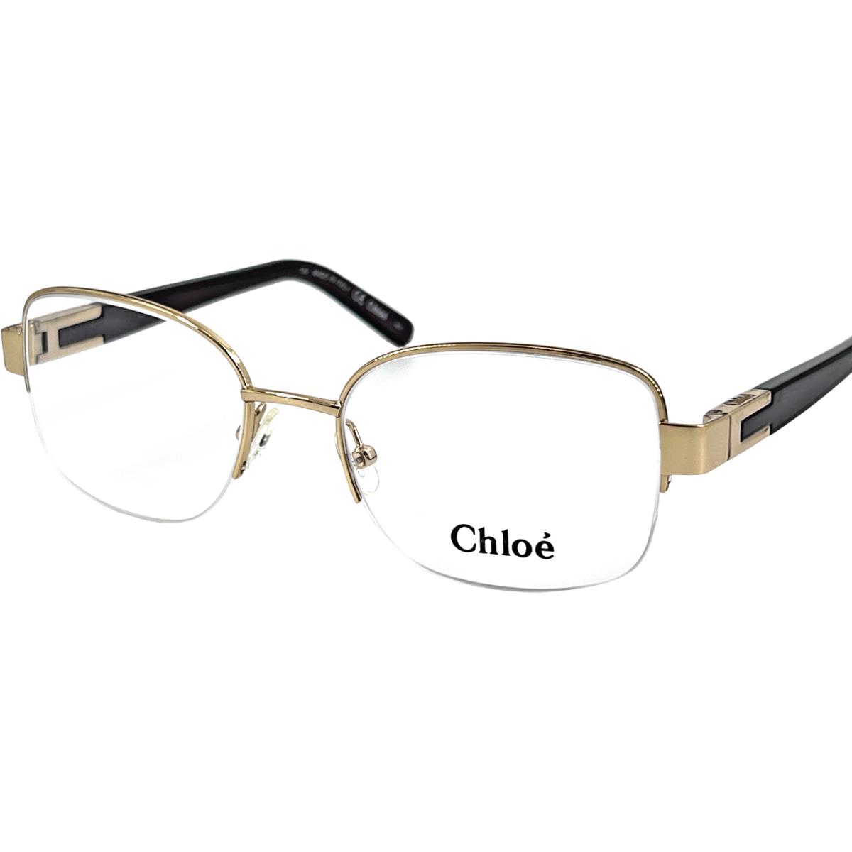 Chloe` CE2119 Women`s Semi Rimless Eyeglass Frame 744 Gold / Grey 51-18 Italy - 744 Gold / Grey, Frame: Gold