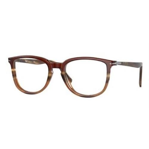 Persol PO3240V 1136 Square Strip Brown Grey Beige Demo Lens 50 Unisex Eyeglasses