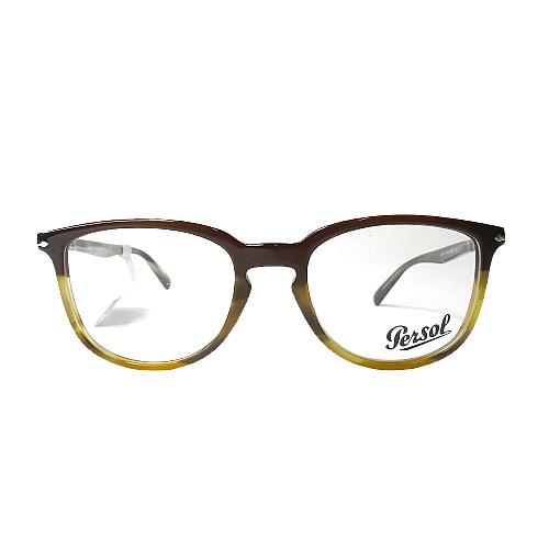 Persol Eyeglasses PO 3240-V 1136 Striped Brown Optical Frame 50-19-145