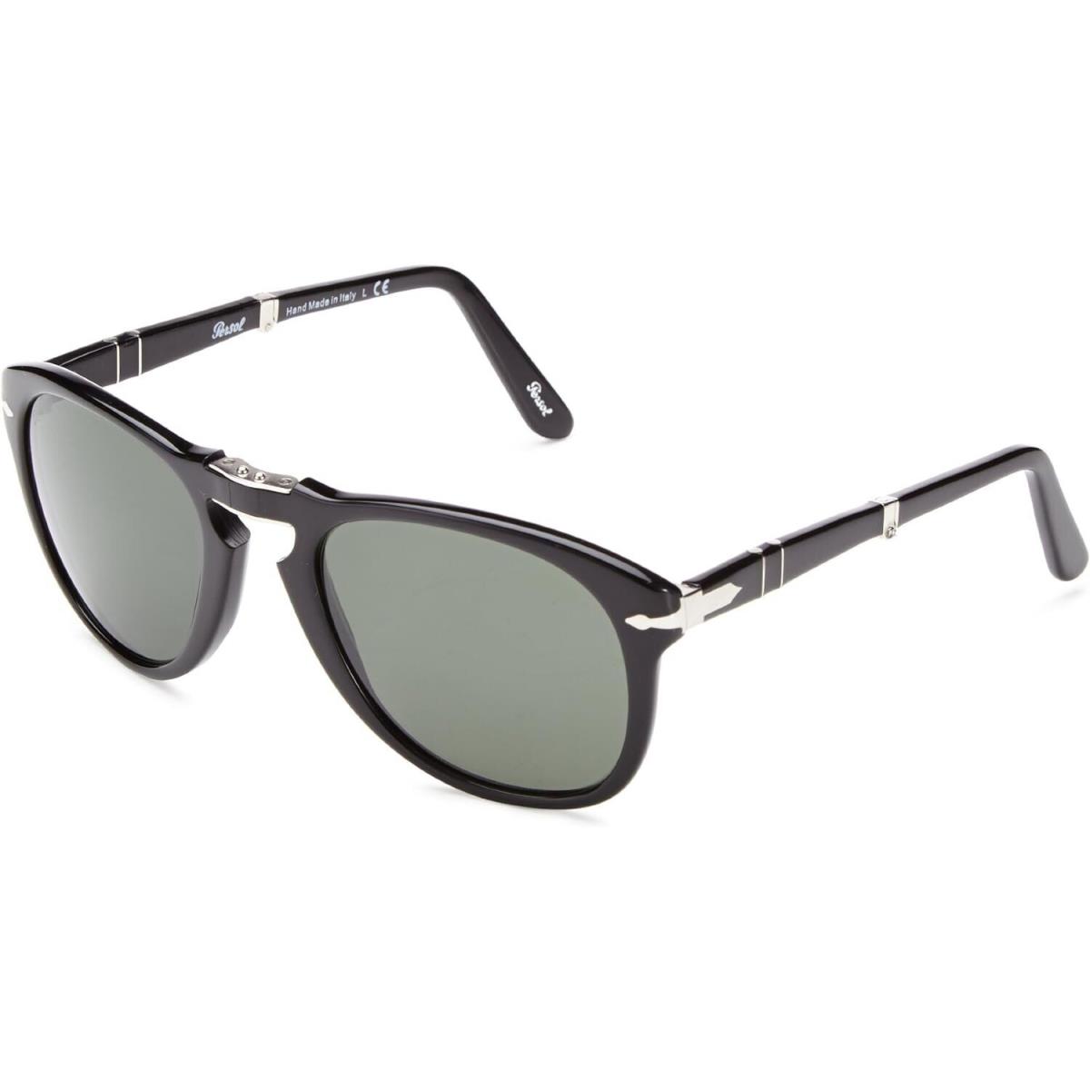 Persol PO0714 95/31 54mm Gloss Black Round Sunglasses Lens Category 3