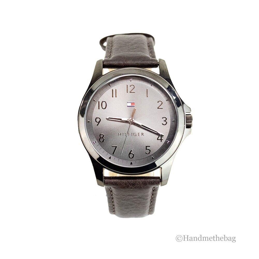 Tommy Hilfiger 1791522 The Essentials Dark Brown Strap Dark Grey Dial Watch