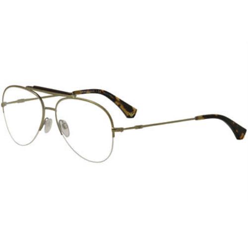 Emporio Armani Men`s Eyeglasses EA1020 EA/1020 3002 Pale Gold Optical Frame 57mm - Frame: Gold