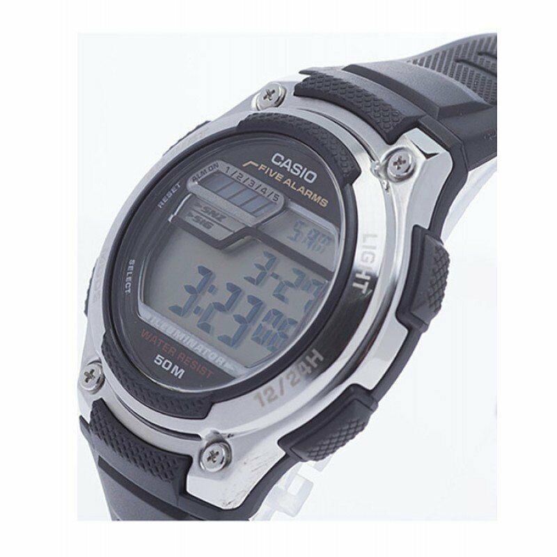 Casio Led Light Second Time Zone Resin Case Kid`s Digital Watch l W-212H-1A