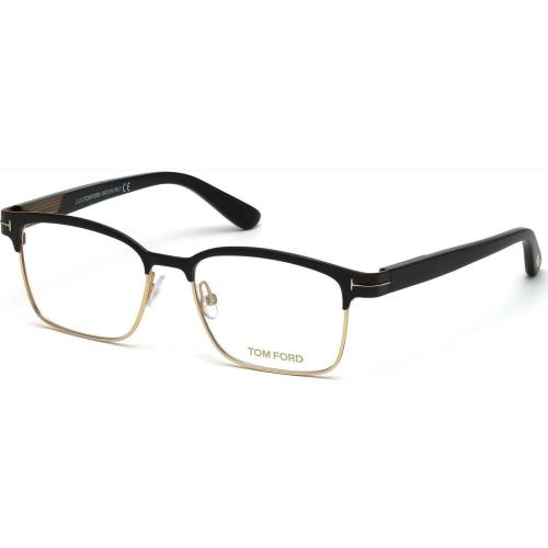 Tom Ford Eyeglasses FT 5323 002 Matte Black Shiny Rose Gold Frame 54mm