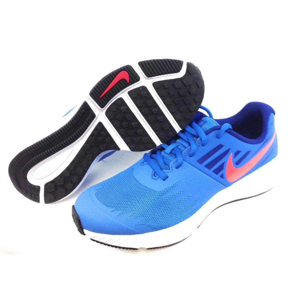 Boys Kids Youth Nike Star Runner 907254 408 Photo Blue Red Orbit Sneakers Shoes - Blue