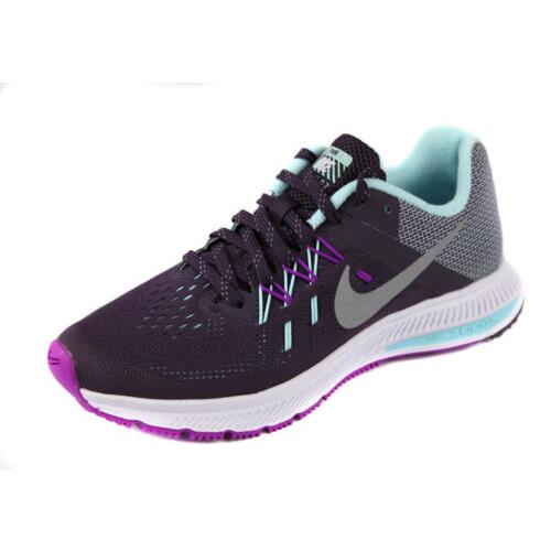 Nike Women`s Dark Purple Zoom Winflo 2 Flash Sneakers Shoes Ret - Purple