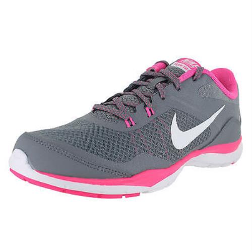 Nike Flex Trainer 5 Women`s Training Shoes Cool Grey/lava Glow/dark Grey/white - Grey , White