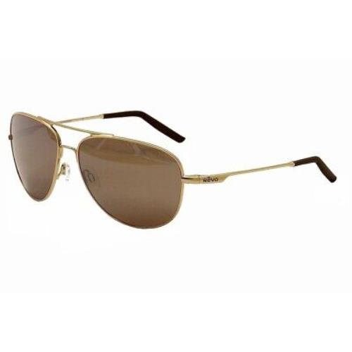 Revo Men`s Windspeed RE3087-04 3087-04 Gbr Gold Pilot Sunglasses 61mm
