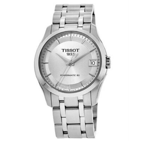 Tissot Couturier Automatic Silver Dial Women`s Watch T035.207.11.031.00 - Silver Face, Silver Dial, Silver Band