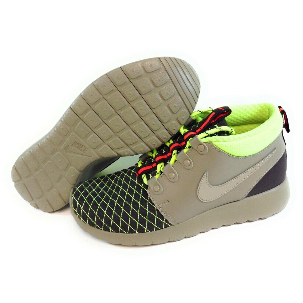 Boys Girls Kids Youth Nike Roshe One Mid Winter 807575 200 Bamboo Sneakers Shoes - Bamboo