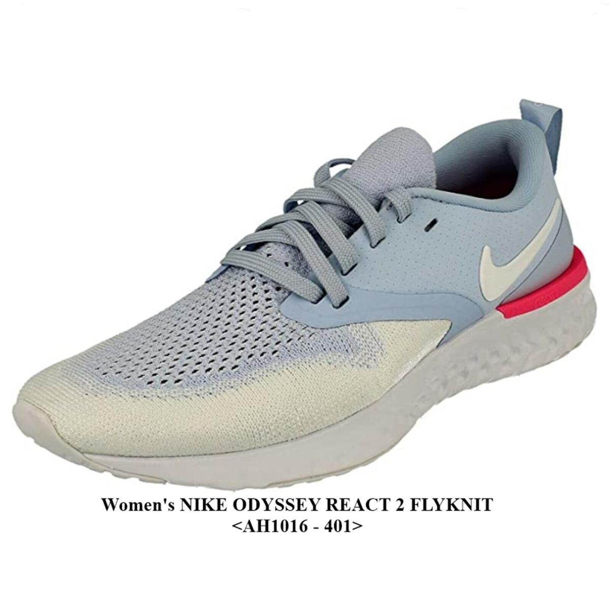 Nike shoes Odyssey React Flyknit - HYDROGEN BLUE / WHITE-HYPER PINK 0