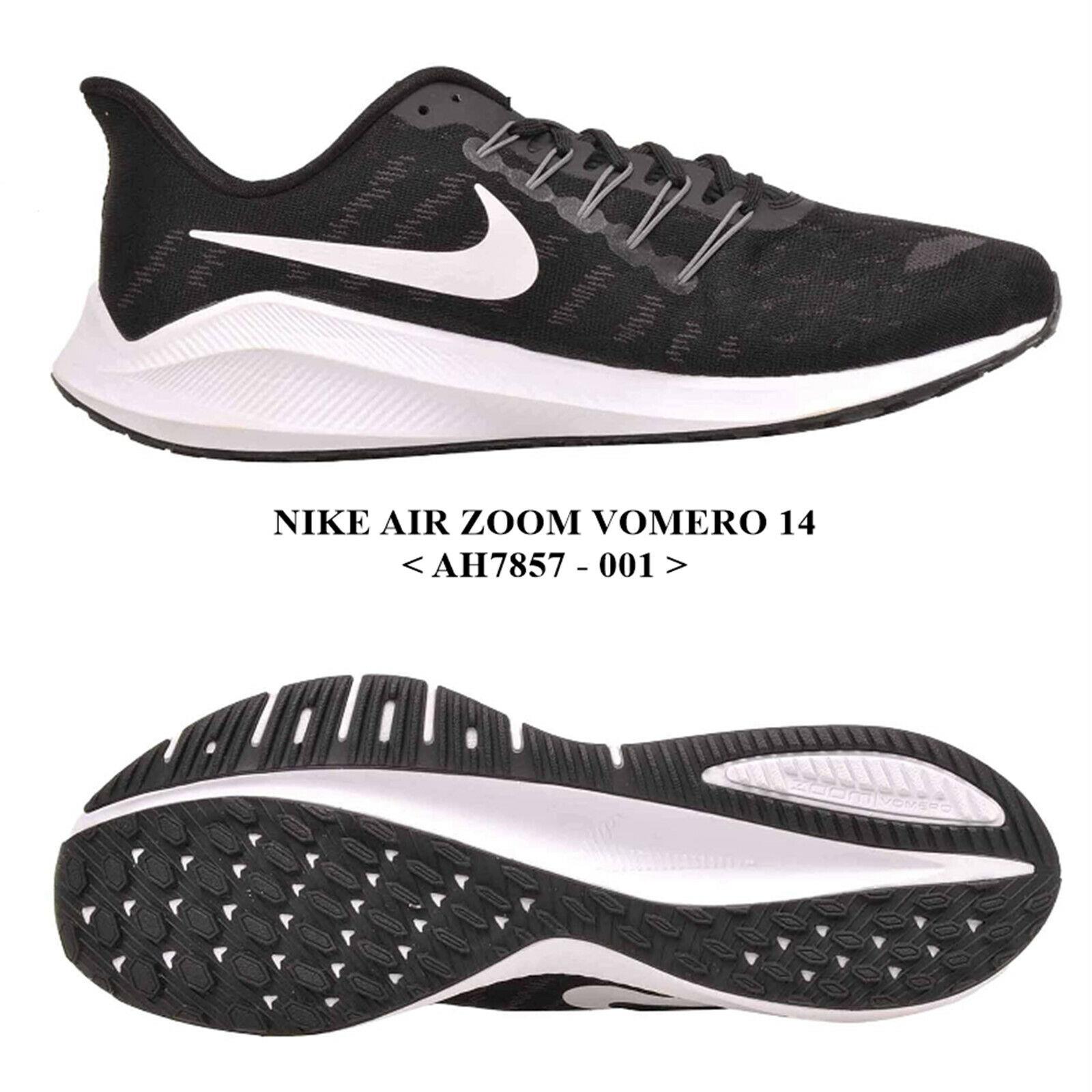 Nike Air Zoom Vomero 14 <AH7857 - 001> Men`s Running Shoes with Box - BLACK/WHITE-THUNDER GREY , BLACK/WHITE-THUNDER GREY Manufacturer
