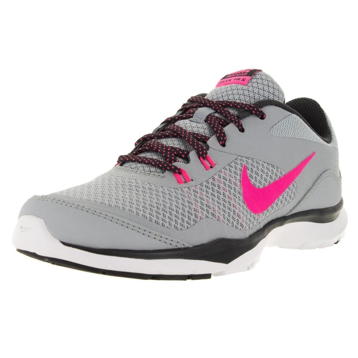 Nike Wmns Nike Flex Trainer 5 Wolf Grey Hyper Pink 724858-017 Women`s Shoes - Wolf Grey/Hyper Pink