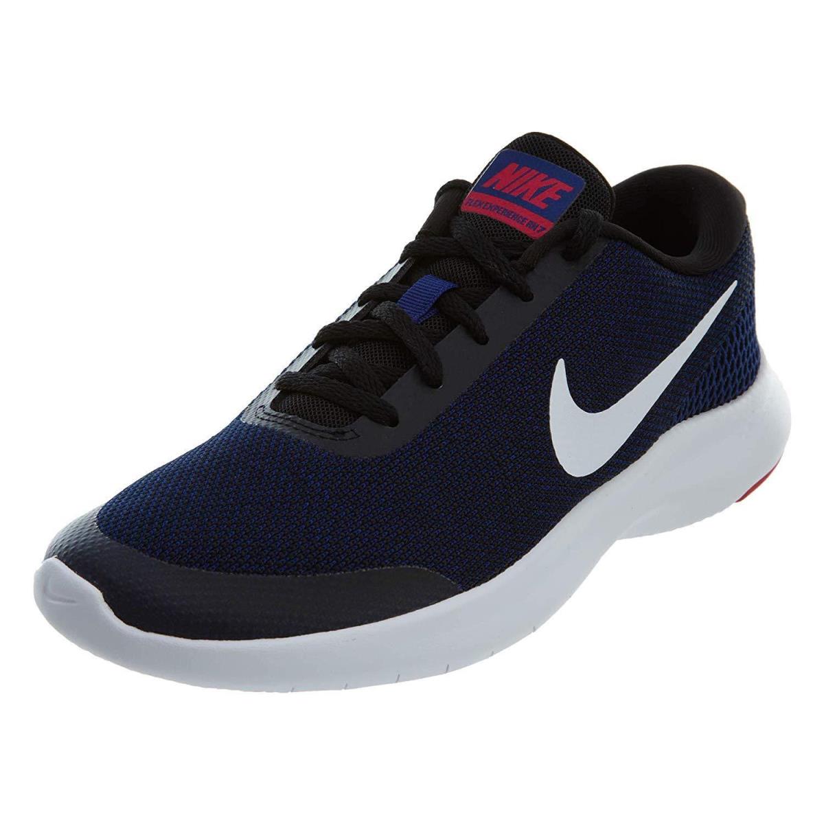 Women`s Nike Flex Experience RN 7 Running Shoes 908996 008 Mult Sizes Blk/wht/b - Black/White/Deep Royal Blue